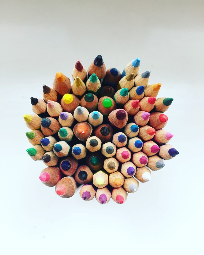 Colour Pencils grouped together